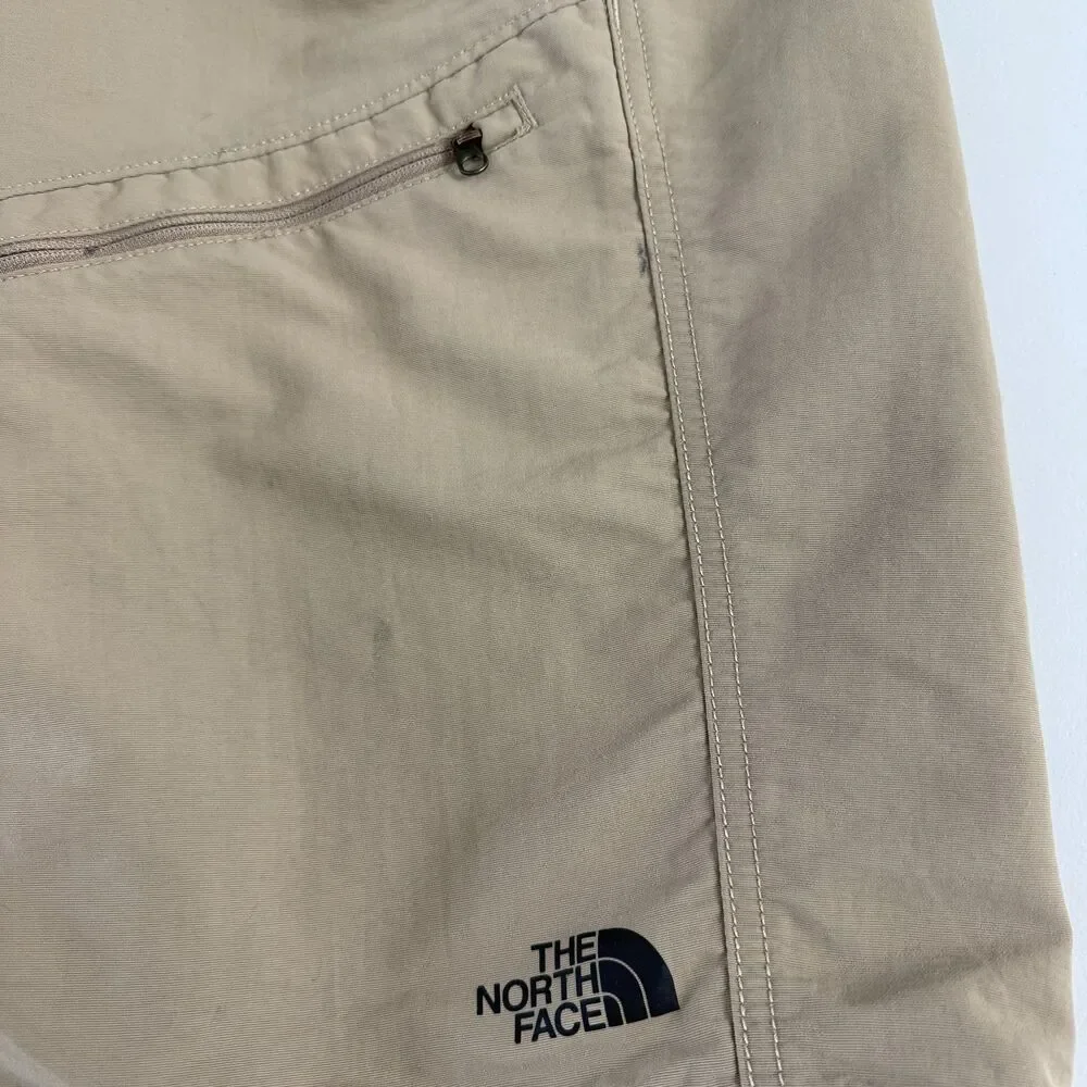 The North Face Men's Belted Paramount Trail Shorts Tan Hiking Outdoors Size XL